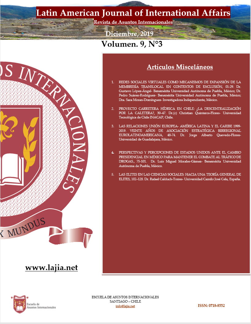 Portada del Volumen 9 numero 3 con los 5 artículos con sus respectivos autores y afiliaciones institucionales
